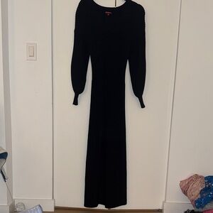 STAUD knit Black Long Sleeve Dress
